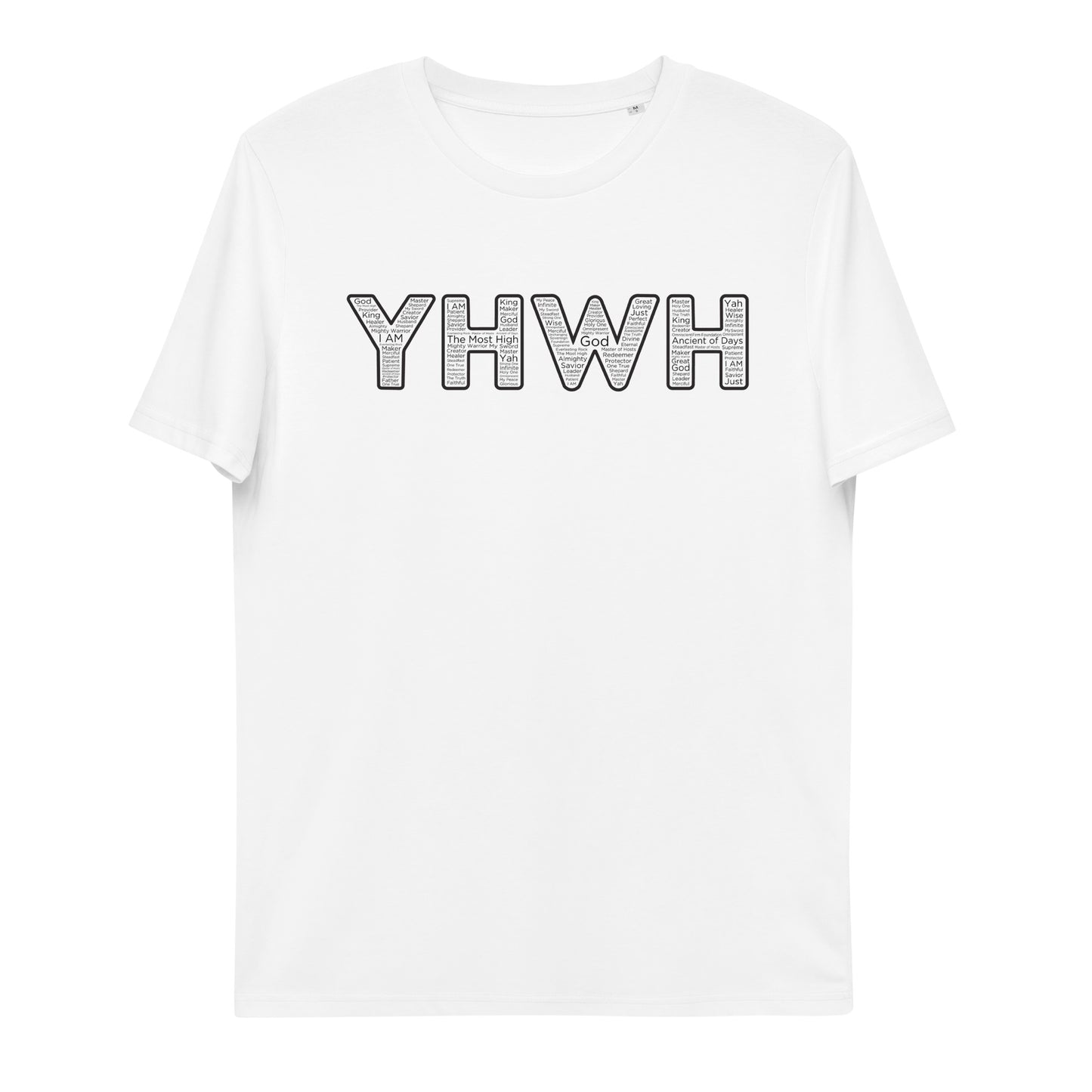YHWH Names and Titles | Organic Cotton T-Shirt | Black Print