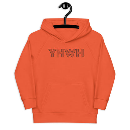 YHWH Names and Titles | Unisex Kids Eco Hoodie | *Organic | Black Print