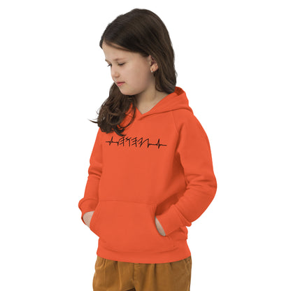 Rhythm of the Heart YHWH | Kids Unisex Eco Hoodie | *Organic | Black Print