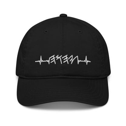 Rhythm of the Heart Embroidered Organic Cotton YHWH Hat | White Embroidery