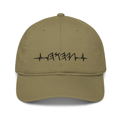 Rhythm of the Heart Embroidered Organic Cotton YHWH Hat | Black Embroidery