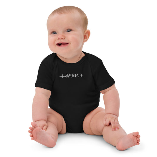 Rhythm of the Heart YHWH | Organic Cotton Onesie | White Embroidery