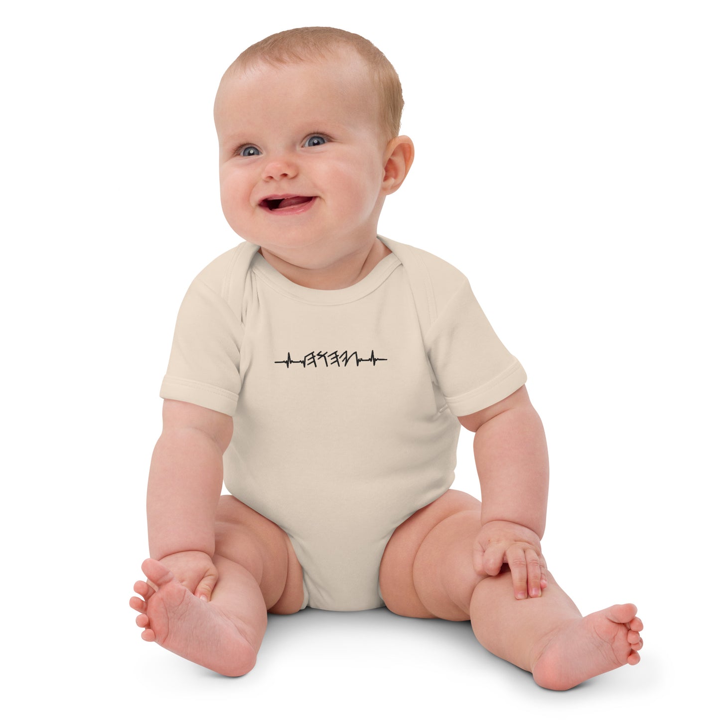 Rhythm of the Heart YHWH | Organic Cotton Onesie | Black Embroidery