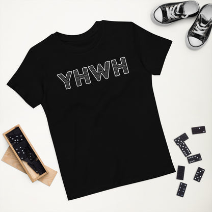 YHWH Names and Titles | Organic Cotton Kids T-Shirt | White Print