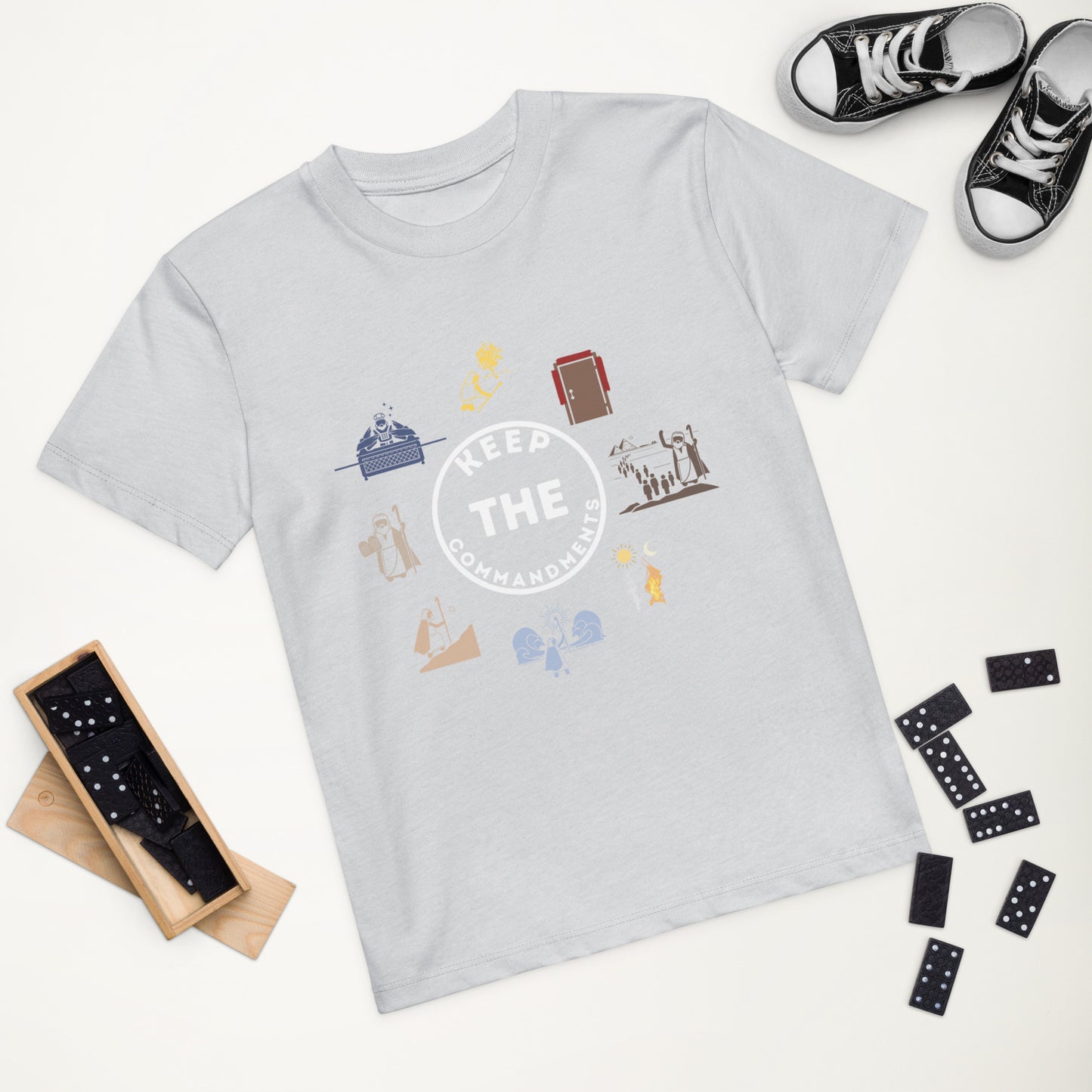 Keep the Commandments | Unisex Organic Cotton Kids T-Shirt | White Print