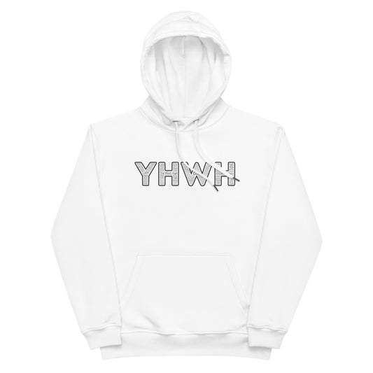 YHWH Names and Titles | Unisex Premium Eco Hoodie | Black Print | Organic*