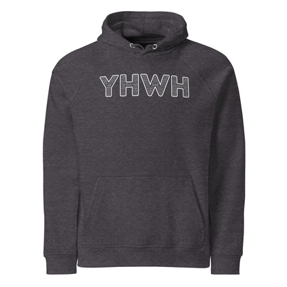 YHWH Names And Titles | Unisex Eco Raglan Hoodie | White Print | Organic*