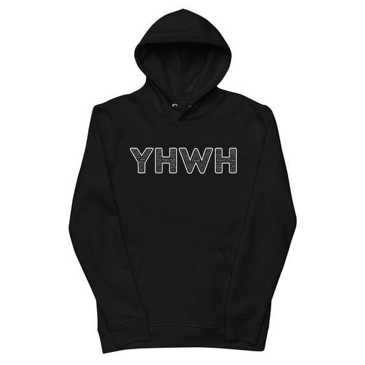 YHWH Names and Titles | Unisex Eco Hoodie | *Organic | White Print