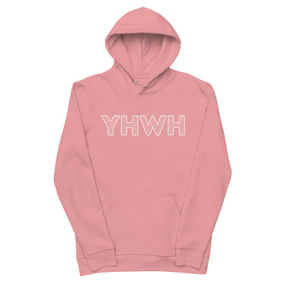 YHWH Names and Titles | Unisex Eco Hoodie | *Organic | White Print