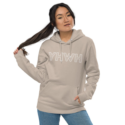 YHWH Names and Titles | Unisex Eco Hoodie | *Organic | White Print