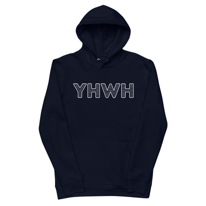 YHWH Names and Titles | Unisex Eco Hoodie | *Organic | White Print