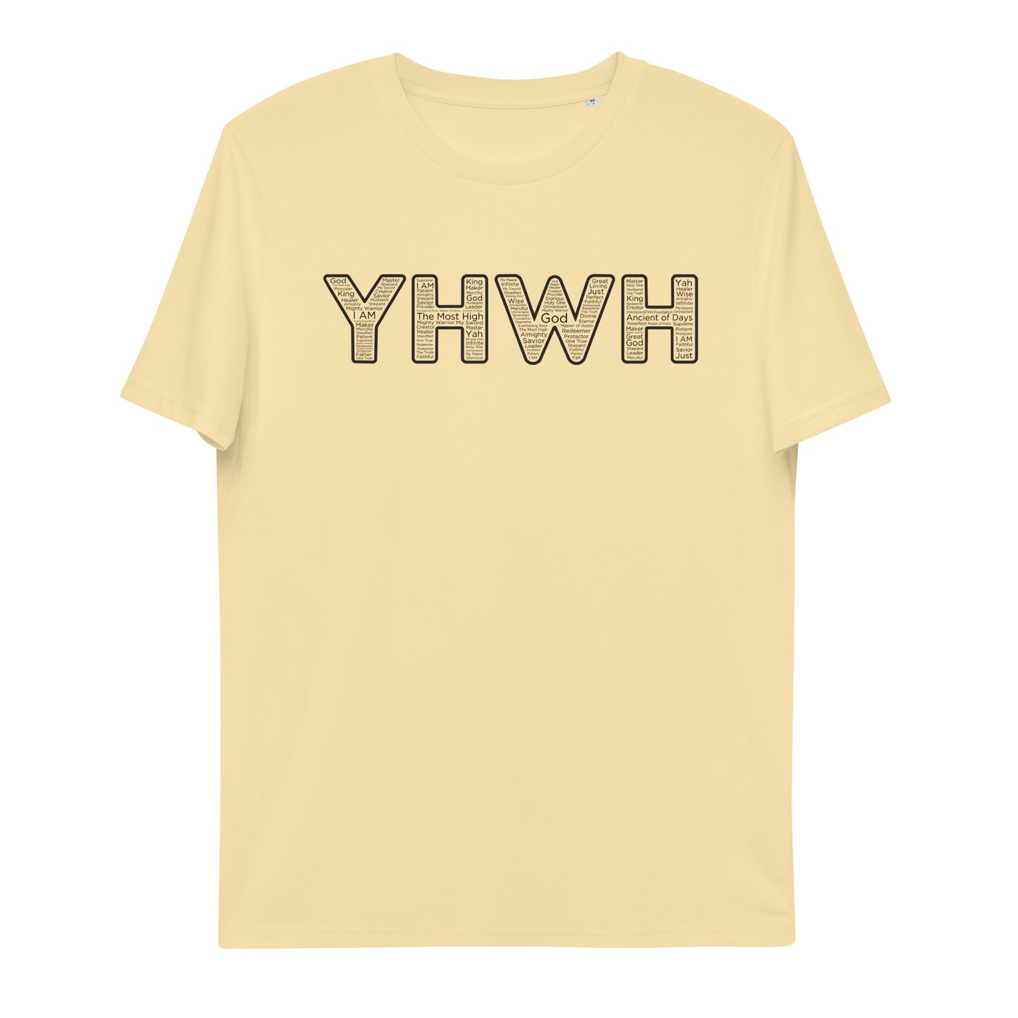 YHWH Names and Titles | Organic Cotton T-Shirt | Black Print