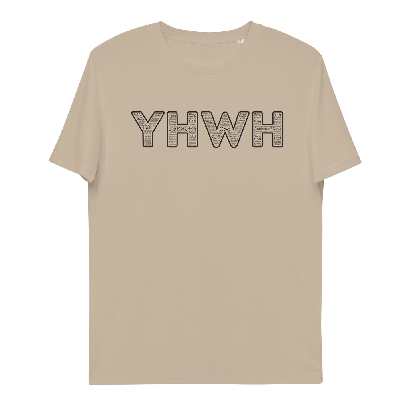 YHWH Names and Titles | Organic Cotton T-Shirt | Black Print