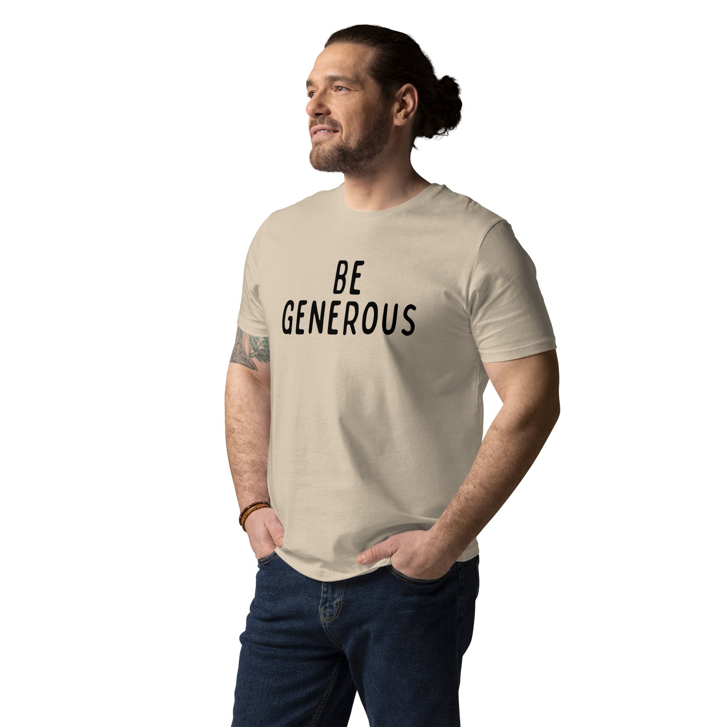 Be Generous | Unisex Organic Cotton T-Shirt | Black Print