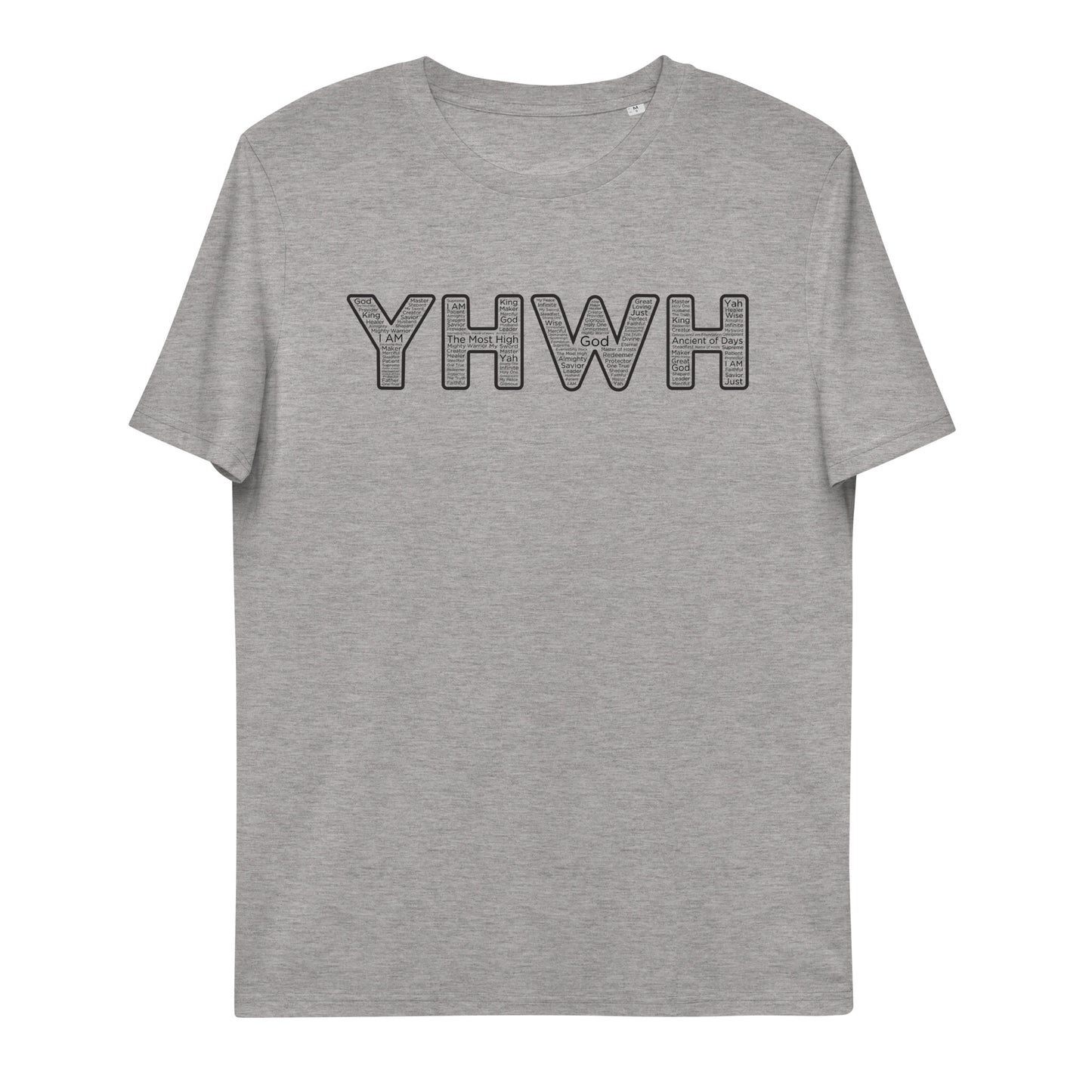 YHWH Names and Titles | Organic Cotton T-Shirt | Black Print