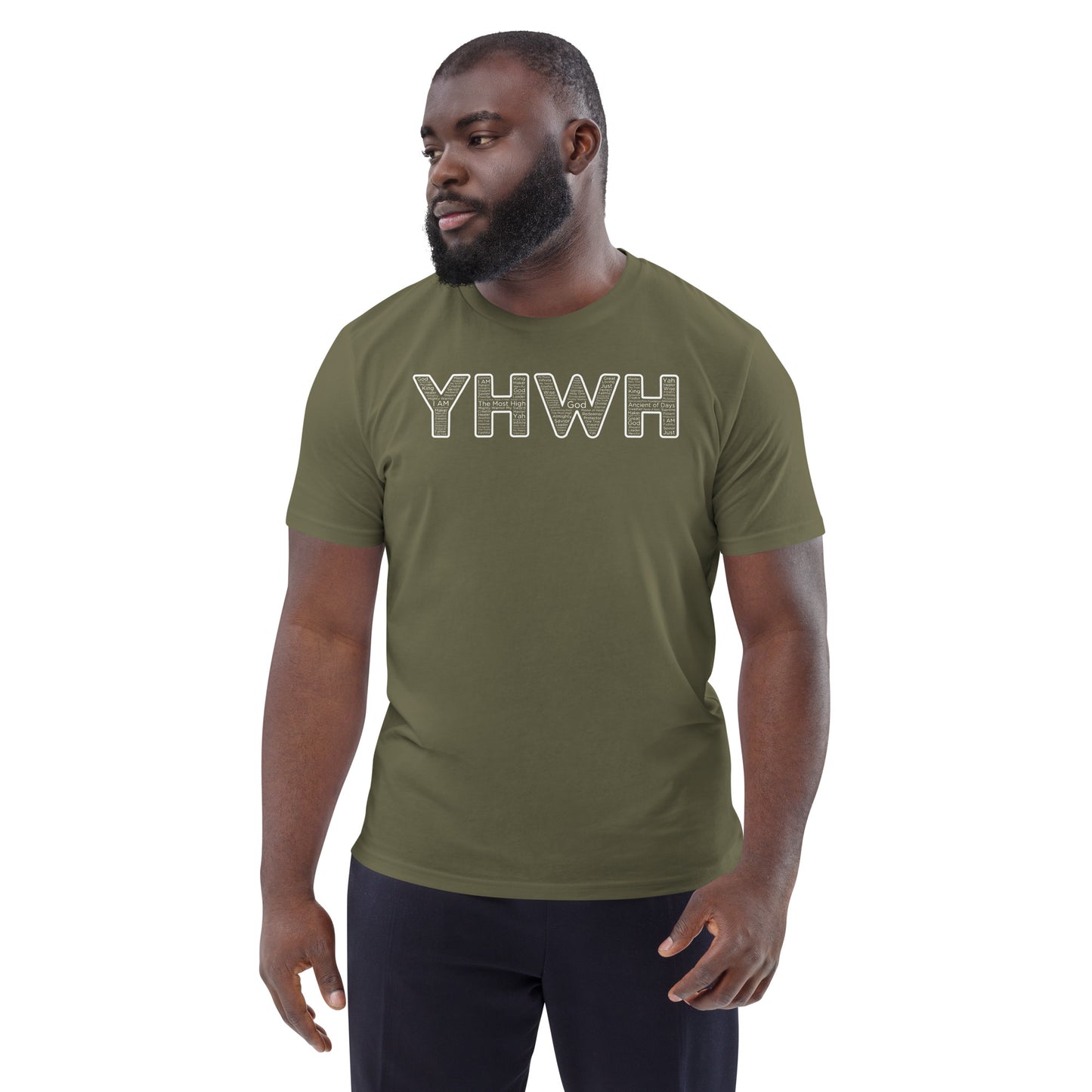 YHWH Names and Titles | Organic Cotton T-Shirt | White Print