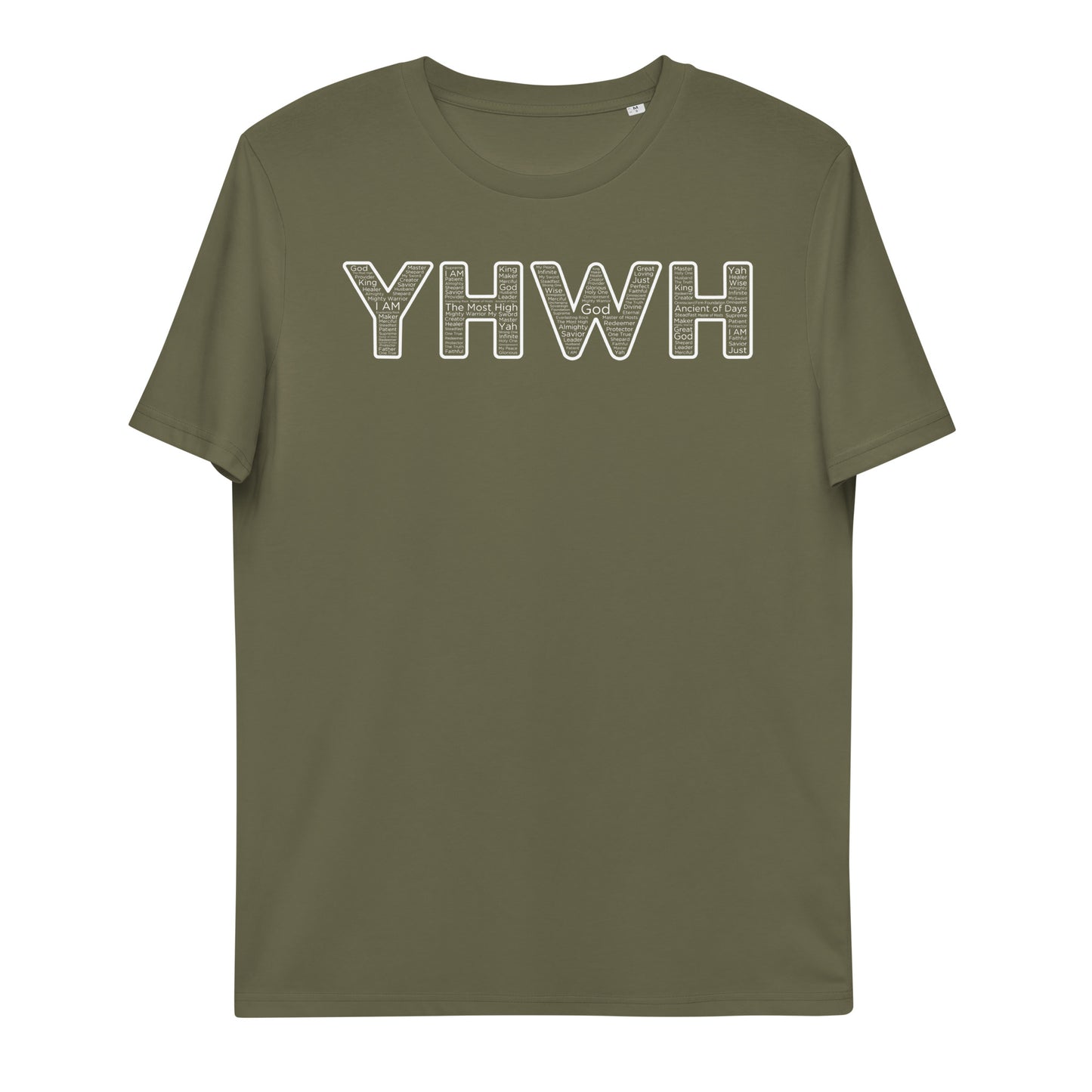 YHWH Names and Titles | Organic Cotton T-Shirt | White Print