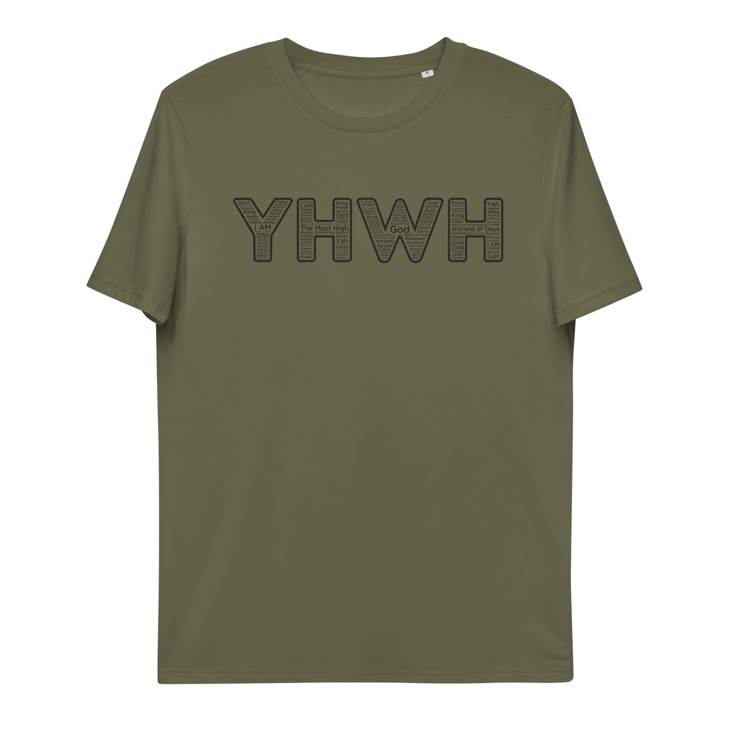 YHWH Names and Titles | Organic Cotton T-Shirt | Black Print