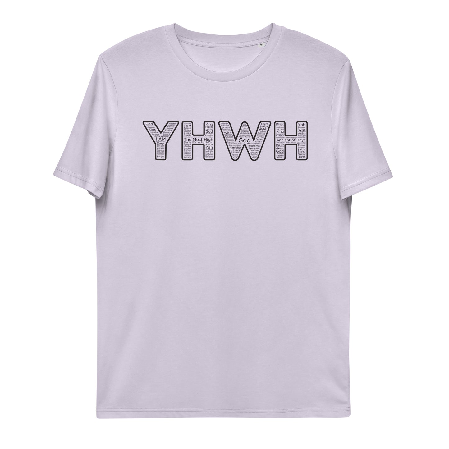 YHWH Names and Titles | Organic Cotton T-Shirt | Black Print