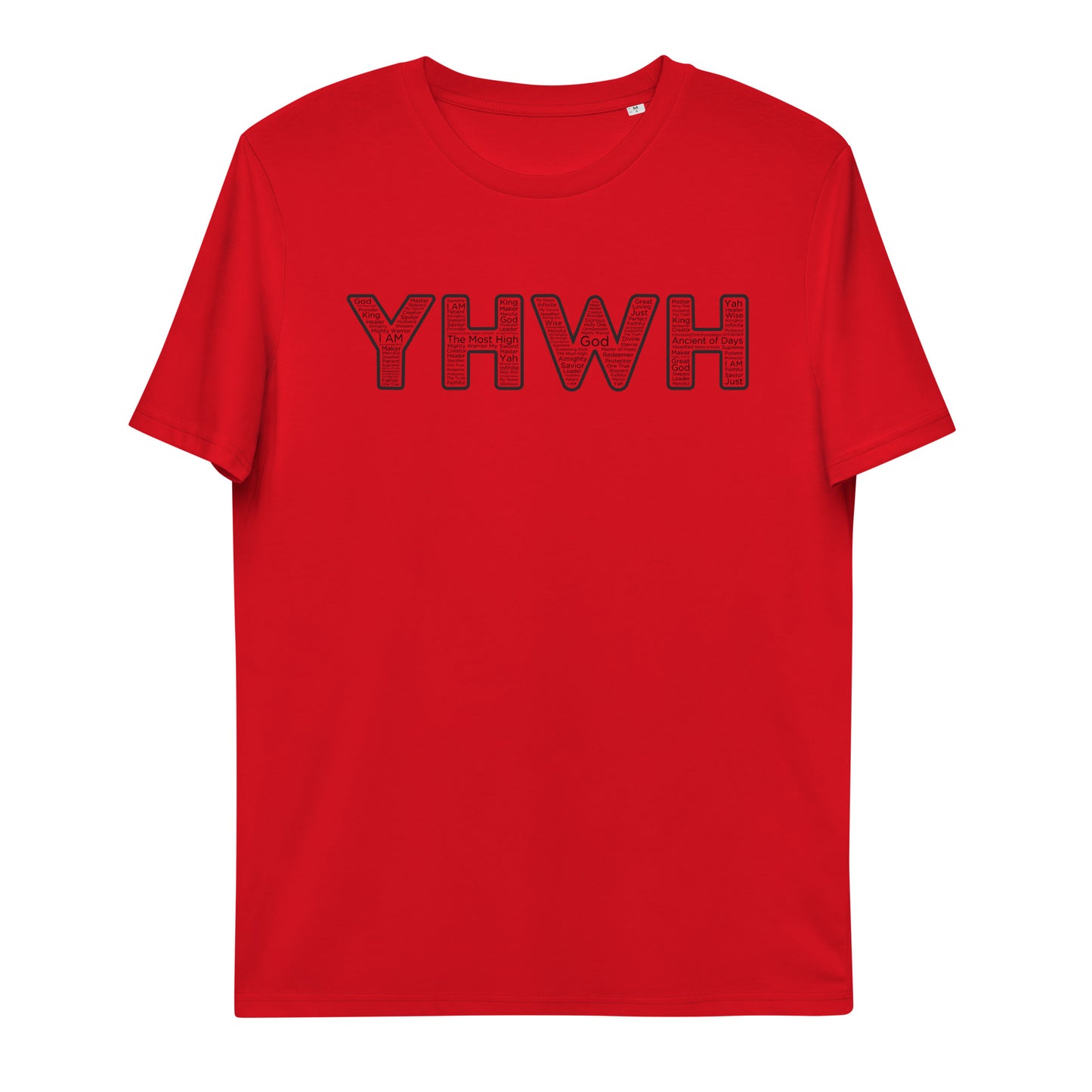 YHWH Names and Titles | Organic Cotton T-Shirt | Black Print