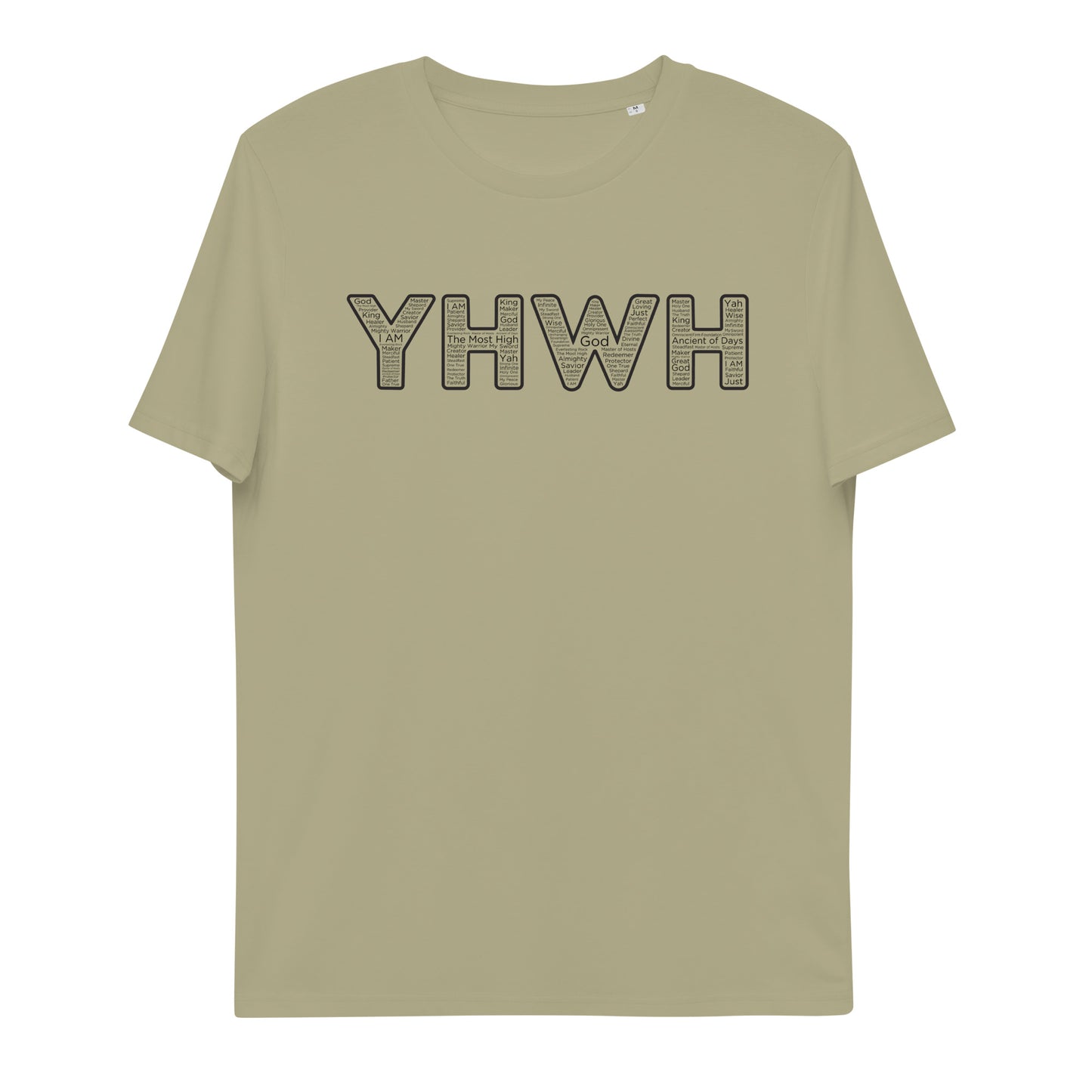 YHWH Names and Titles | Organic Cotton T-Shirt | Black Print