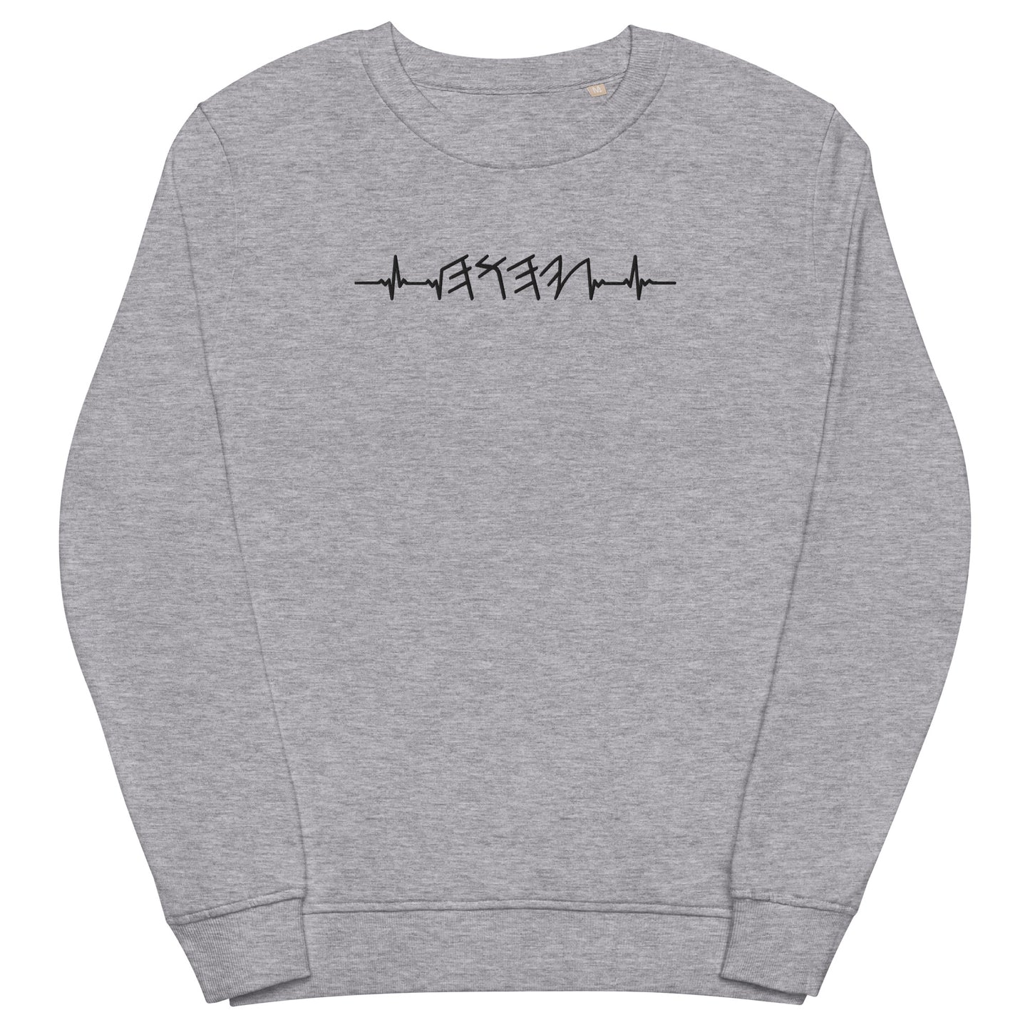 Unisex Organic* Crewneck Sweatshirt | Rhythm of the Heart | Black Embroidery