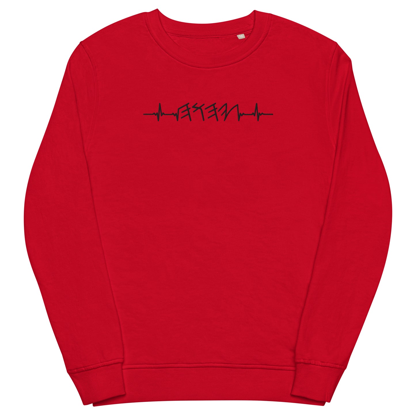 Unisex Organic* Crewneck Sweatshirt | Rhythm of the Heart | Black Embroidery