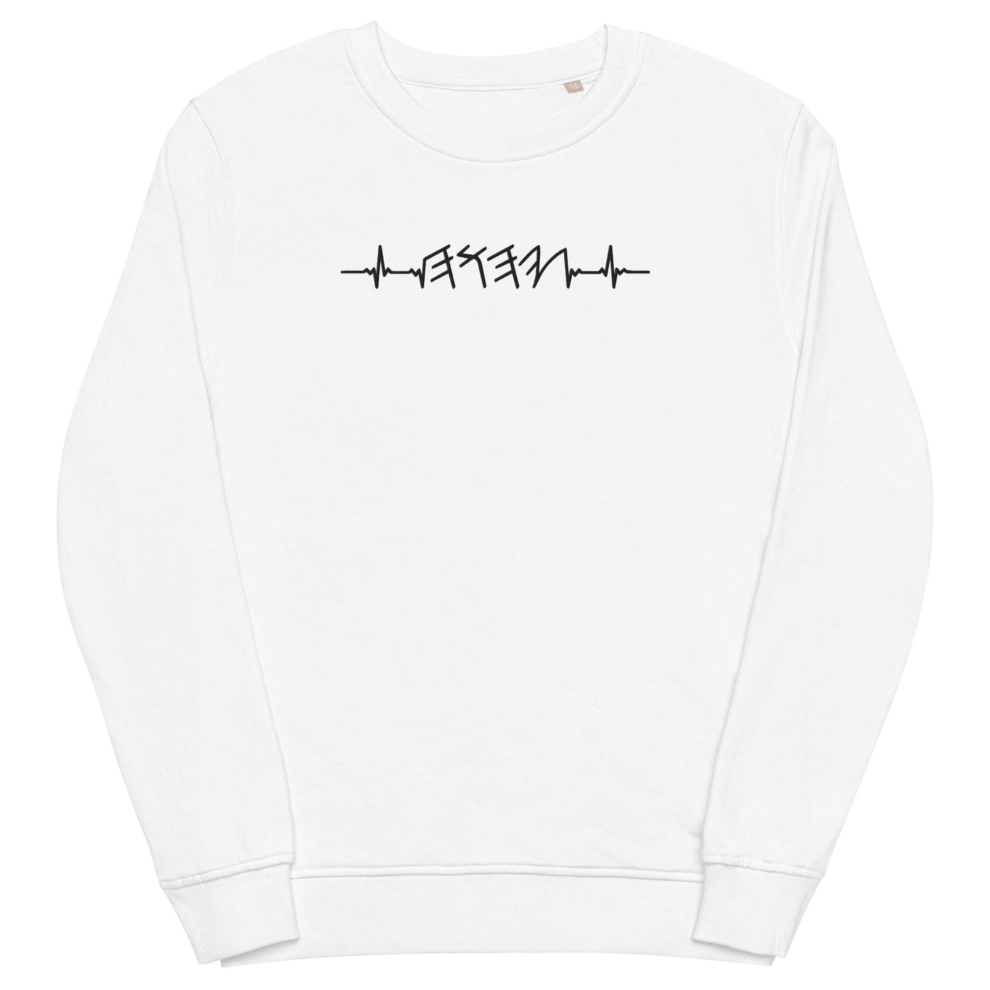 Unisex Organic* Crewneck Sweatshirt | Rhythm of the Heart | Black Embroidery