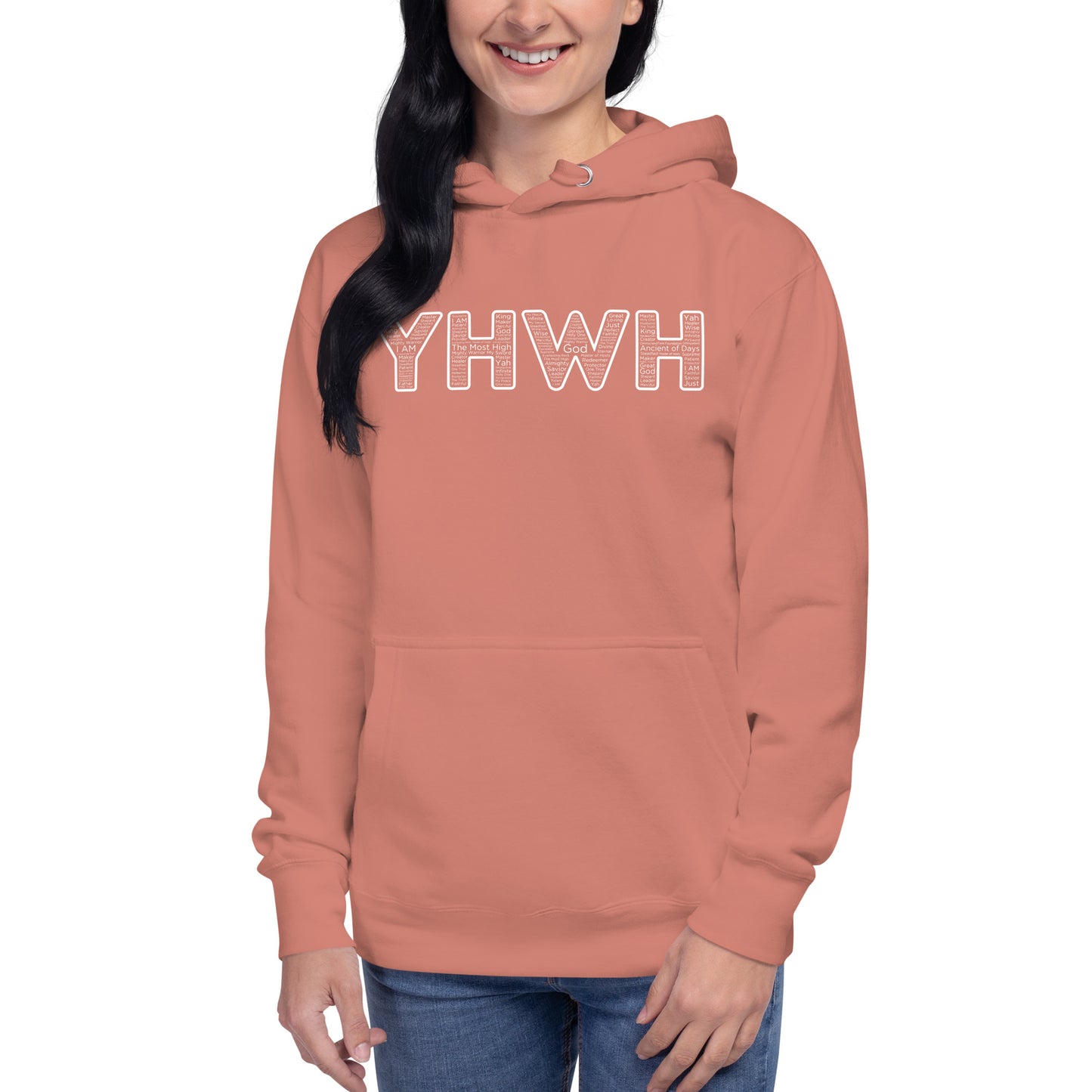 YHWH Names and Titles | Unisex Hoodie | White Print