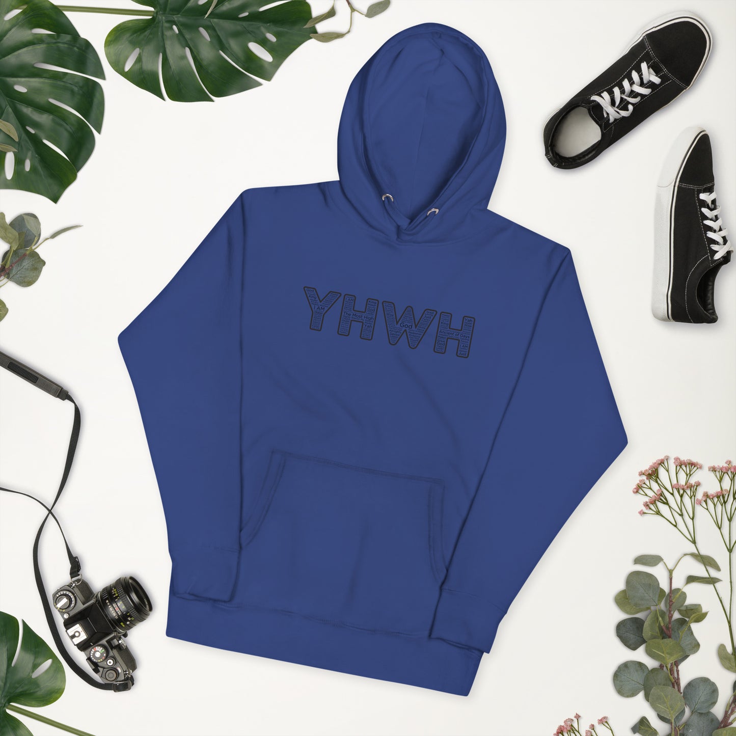 YHWH Names and Titles | Unisex Hoodie | Black Print