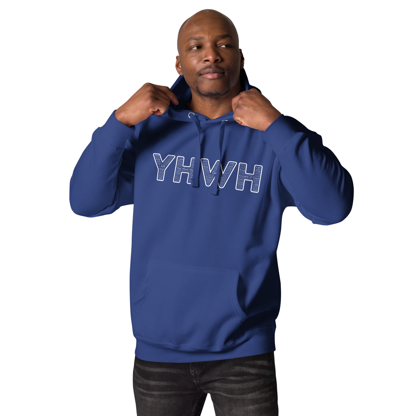 YHWH Names and Titles | Unisex Hoodie | White Print